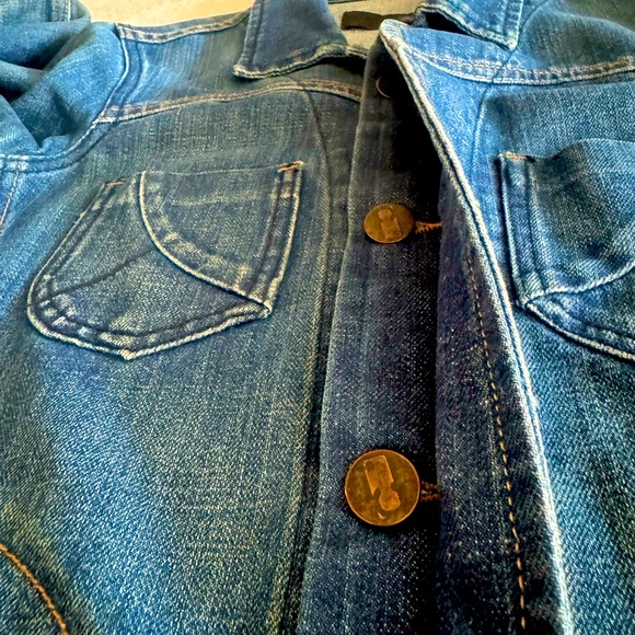 Carbon Vintage Button Front Long Sleeve Denim Jean Jacket Women’s Size P GUC - Picture 13 of 16